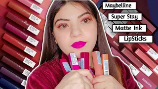 Maybelline Super Stay Matte Ink Lipsticks Swaches