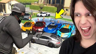 ROUBAND0 SUPER CARROS DE LUXO NO GTA 5!! (Incrível)