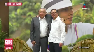 López Obrador inicia gira por Colombia; se reúne con el presidente Gustavo Petro