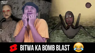 Bitwa Ka Bomb Blast 😂 HORROR GAME GRANNY CHAPTER 2 : SLENDRINA GRANNY COMEDY || MOHAK MEET #Shorts