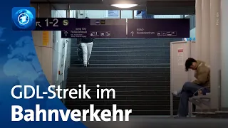 Streik der Lokführergewerkschaft GDL legt weite Teile des Bahnverkehrs lahm