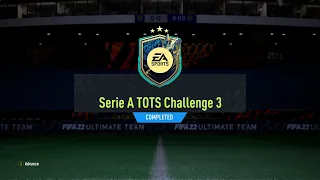 FIFA 22 Serie A TOTS Challenge 3 SBC - Total Cost: 5,800 Coins