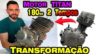 MOTOR Titan CONVERTIDO para 2 tempos 😱180cc🔥 2 stroke 🔥 Ep 1