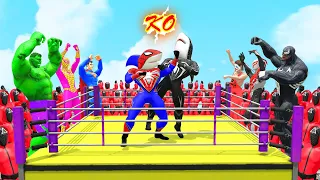 Spiderman Superheroes Shark Spiderman roblox challenge Venom3 PRO 5 SUPERHERO TEAM cheer|King Spider