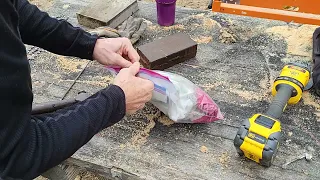 Repair my broken chainsaw chain by hand, DIY no breaker, no spinner.  Quick sharpen and cuts.