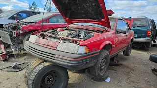 1992 Chevrolet Cavalier RS at U-Pull Salvage Yard in Minnesota