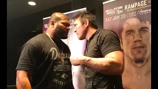 Chael Sonnen vs. Rampage Jackson Bellator 192 Staredown - MMA Fighting