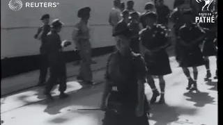 KOREA: Black Watch Regiment arrives (1952)