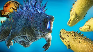 GODZILLA VS AQUATIC KING GHIDORAH IN EVOLUTION 2!! - Jurassic World Evolution 2 (ゴジラ 2019 MOD)