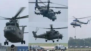 МАКС 2013 Ка-52, Ми-26, Ми-8, Ми-35 Видео зрелищного вертолетного десанта