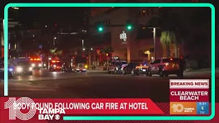 Person found dead inside burning car at Clearwater Beach hotel