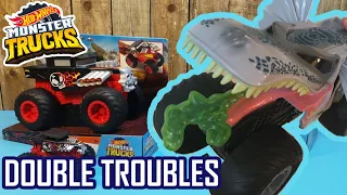 Hot Wheels Monster Trucks - Double Troubles! Boneshaker & Mega-Wrex!