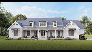 MODERN FARMHOUSE PLAN 4534-00057 WITH INTERIOR