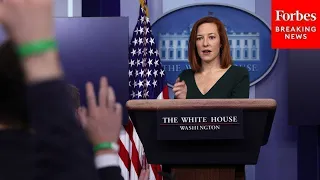 Jen Psaki Is Joined By Secretary Of Commerce Gina Raimondo At White House Press Briefing