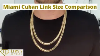 Miami Cuban Link Size comparison ep 2 Lirys Jewelry
