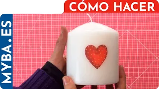 Cómo decorar velas con servilletas de decoupage y calor, sin barniz de decoupage.