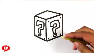 How to Draw Mario Question Box - Easy Pictures to Draw