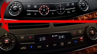 Mercedes W211. How to Replace Climate Control Panel on Information Display Facelift