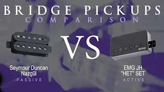 Seymour Duncan NAZGUL vs EMG JH "HET" SET - Bridge Pickup Guitar Comparison
