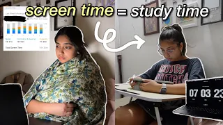 Swapping my screen time with study time📲📚| Study Challenge