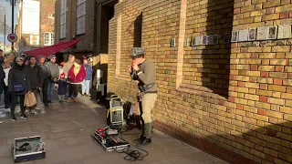 Moses Concas - beatbox harmonica performance in Brick Lane-London 01.12.2019