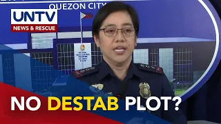 PNP, walang na-monitor na destabilization plot ng active at retired officials