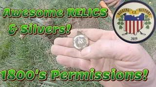 Awesome Relics and some Silver's.  Metal Detecting Ohio. Equinox and Simplex.  1800's Permission.