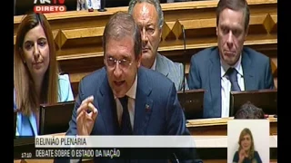 Pedro Passos Coelho responde a deputado do PS