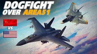Desperate Dogfight | Chinese J-11 Flanker Vs American F-14 Tomcat | Digital Combat Simulator | DCS |