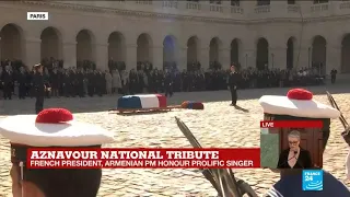 Aznavour national tribute: French President pays tribute to late singer