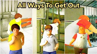 All Ways To Get Out Of The Stall And Cages | Ice Scream 1 - Ice Scream 6
