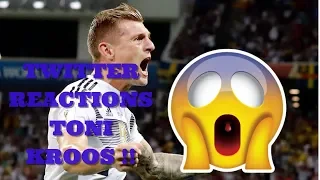 TWITTER REACTIONS: TONI KROOS GAME WINNER FREE KICK! GERMANY VS SWEDEN