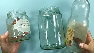 Don't throw them away! Glass jars: from trash to decorative jewelry