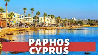 Walking in PAPHOS, Cyprus - Harbor to Lighthouse Beach 4K 60fps (UHD) | ПАФОС, КИПР