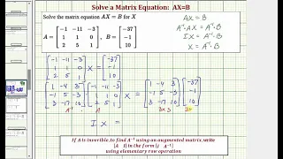 Ej: Resolver la ecuación matricial AX = B (3x3)