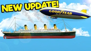 Driving the TITANIC into a TSUNAMI in the NEW Update! - Floating Sandbox Gameplay