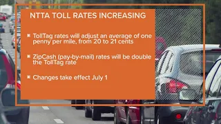 NTTA toll rates will be double for those without a TollTag