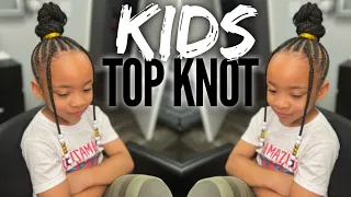 Kids Braided Top Knot Ninja Bun| Dopeaxxpana