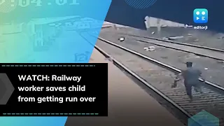 WATCH: Railway worker saves child from getting run over