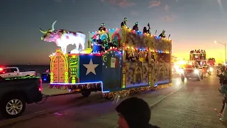 Mardi Gras parade on the seawall Galveston Texass