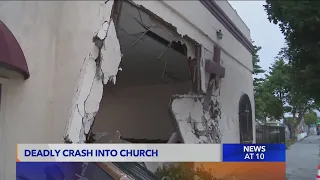 Church heavily damage after deadly crash in Los Angeles