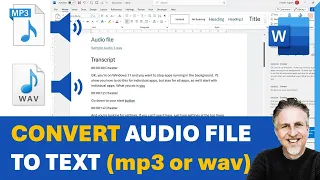 Convert Audio File to Text In Word | Transcribe Speech to Text | Convert MP3, MP4, WAV to Text