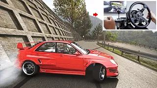 FULL SEND in Subaru WRX (4k) Ultra Graphics - Assetto Corsa w/900° Steering Wheel