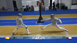 2023 Day02 T16 03 M S Individual Cadets Plovdiv BUL CHM YELLOW ABDULKAREEM KUW vs CASAUS PIELAGO ESP