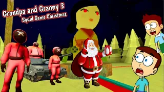 Grandpa and Granny 3 : Squid Game Christmas Chapter | Shiva and Kanzo Gameplay