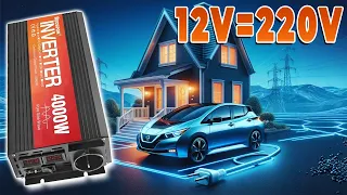 Electrical autonomy at home: Nissan Leaf battery Inverter RDDSPON independence from the power grid