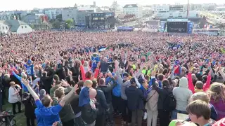 The Icelandic Viking Chant as done by Thousands Of Icelandic Supporters