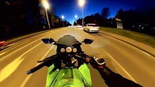 KAWASAKI NINJA 250R POV CITY NIGHT DRIVE