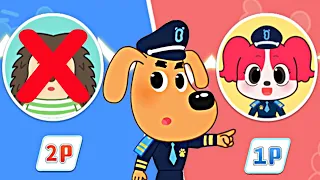 Who is the Best? Sheriff Papillon or Little Porcupine - Help Little Cop to Win the Game - Babybus