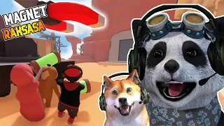 TRIO MANUSIA LETOY KETEMU MAGNET RAKSASA!!! - Human Fall Flat Indonesia (RED ROCK MAP) #2